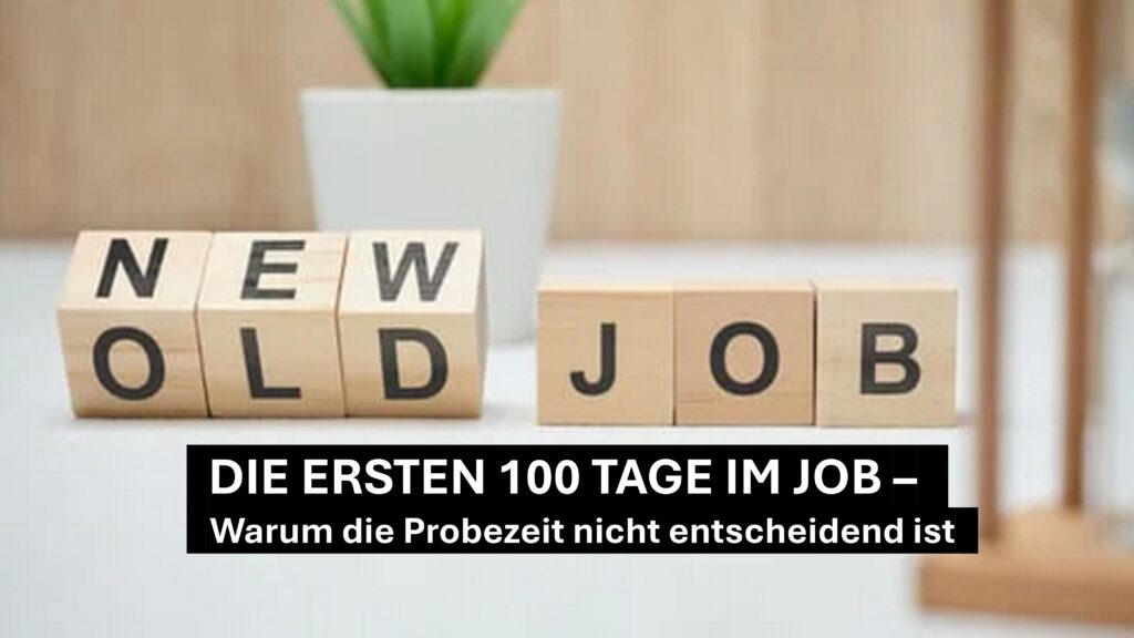 Erste 100 Tage im Job: Wechsel von altem zu neuem Job mit Holzblöcken als Symbol für Neubeginn und Positionierung im Unternehmen